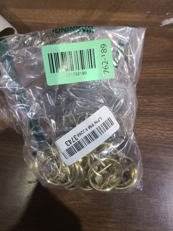 Photo 1 of 16 Pack Curtain Rings with Clips, Window Clip Rings Curtain Hooks Hangers Clip Rings for Hanging Drapery Drapes Bows, Small 1.26 Inch Diameter, Fits up to 1" Rod, Gold