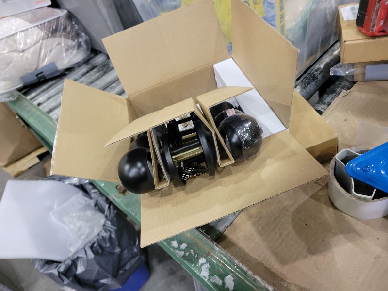 Photo 1 of [3 Pack] BESTTEN Keyed Entry Door Knob, Entrance Door Lock, Keyed Different, Standard Ball, Matte Black