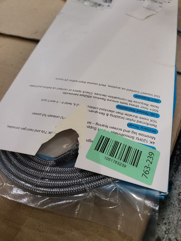 Photo 1 of 10K 8K HDMI 2.1 Cable 2-Pack 6.6FT, Highwings Certified 48Gbps Ultra High Speed Slim HDMI Cord,Support 4K@120Hz 8K@60Hz, HDCP 2.2&2.3, Dynamic HDR,eARC,DTS:X, Compatible with Roku TV/HDTV/PS5/Blu-ray