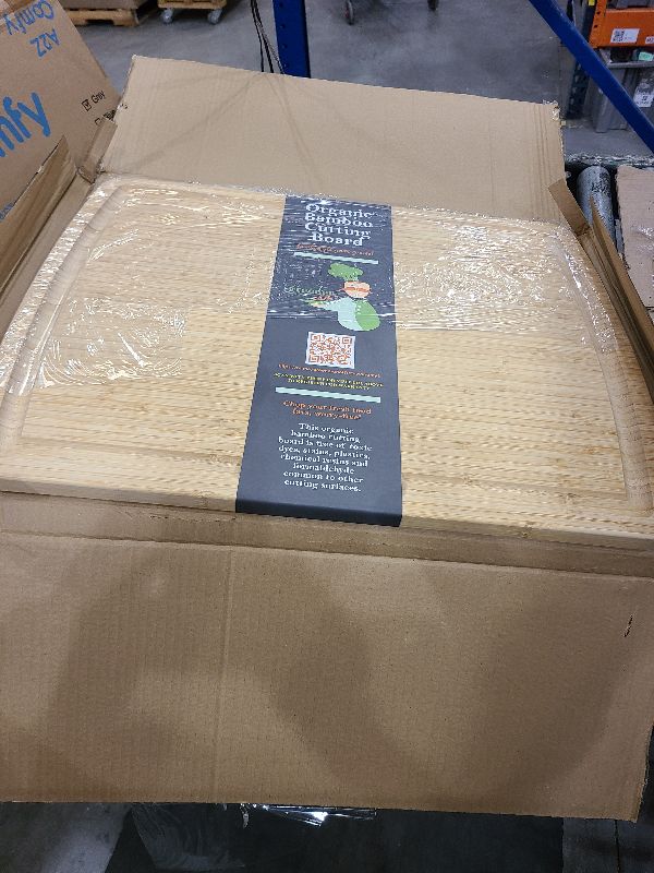 Photo 1 of 24 Inch Organic Bamboo Extra Large Carving Board with Lifetime Replacements - 2XL Meat Cutting Board and Wooden Butcher Block with Pour Spout, Turkey Platter for Thanksgiving Essentials