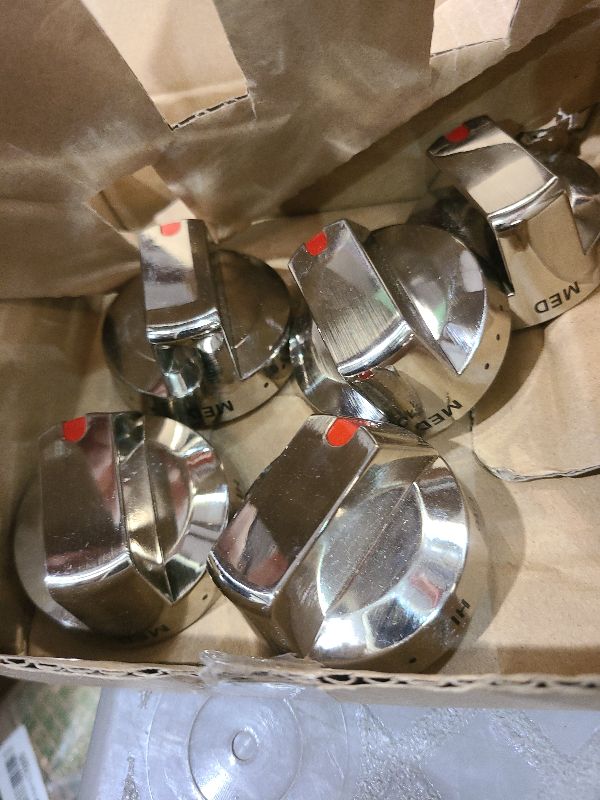 Photo 1 of ?5-Pack? Upgraded DG64-00473A Burner Control Dial Knob Range Oven Replacement Compatible with Samsung Gas Range/Oven/Stove,Sturdy Stainless Steel Reinforcement Ring.