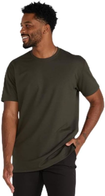 Photo 1 of 2(X)IST mens Essential Cotton Slim Fit V-neck T-shirt 3-pack Base Layer Top, Deep Black, Large US