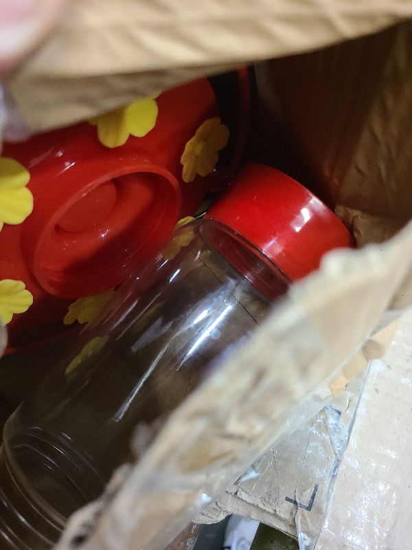 Photo 1 of 2-Pack Plastic Hummingbird Feeder - 22oz Leakproof Outdoor, 6 Bee-Proof Ports with Ant Moat, Wide Mouth Easy Clean, Hanging Hook for Trees or Decks