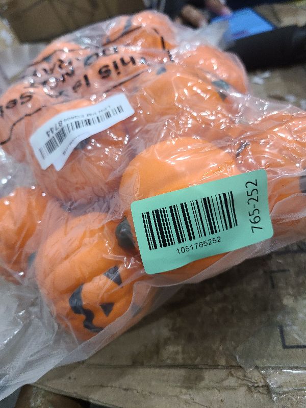 Photo 1 of 20 Pcs Halloween Pumpkin Stress Balls Bulk 2.76 Inch Halloween Party Favors for Adults Teens Gift Bag Stuffers Mini Pumpkins Squeeze Toys School Office Carnival Rewards