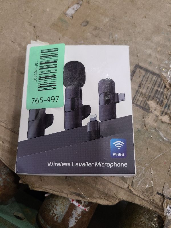 Photo 1 of 2 Pack Wireless Lavalier Microphone for iPhone iPad and Android Phone, Lapel Mic Plug and Play Wireless Mic Noise Reduction Mini Microphone for Video Recording Interview Podcast Vlog YouTube Tiktok