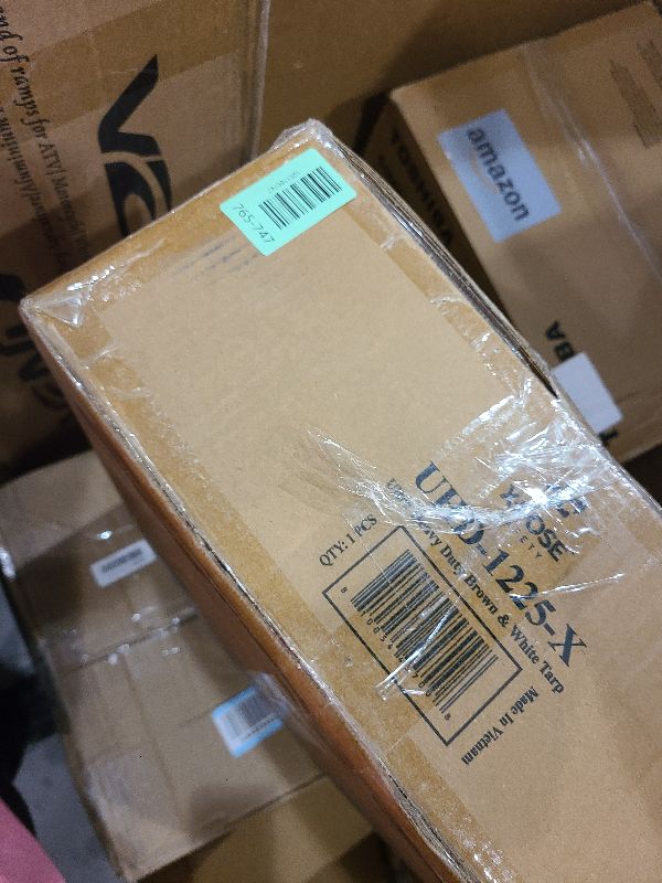 Photo 1 of 12' x 25' Brown/White Ultra Heavy Duty Tarp - 20 Mil Waterproof Cover With UV Protection, Reinforced Corners for Rain, Camping, Tent - Extra Large Outdoor Tarp