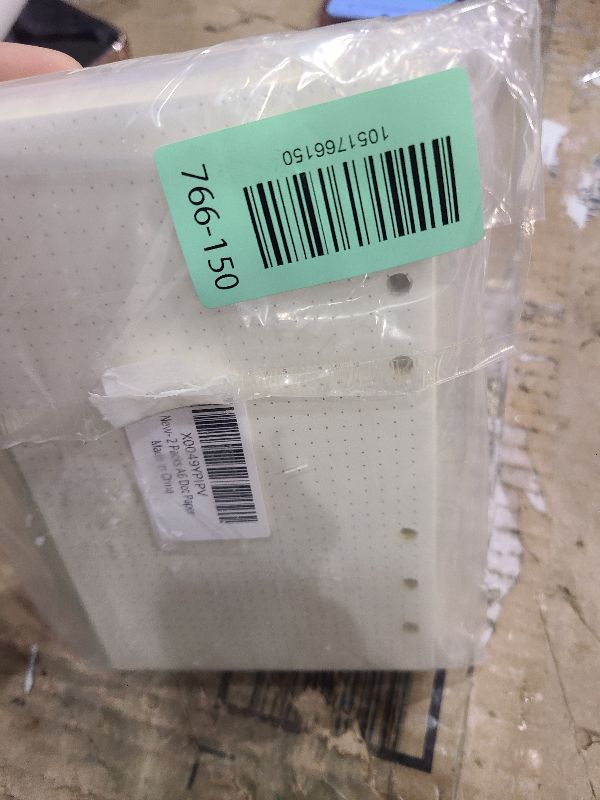 Photo 1 of 2 Packs A6 Dot Grid Paper, 6 Hole Punched,A6 Dotted Refill Paper for Planner/Binders/Organizer, 6.7x4.2 Inch,80 Sheets,Beige,100GSM