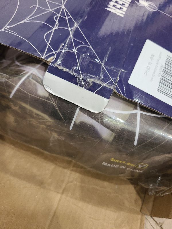 Photo 1 of 16.4 X 15.8Ft Giant Spider Web Halloween Decorations with 250 LED Lights, Halloween Spider Web Outdoor with 5Ft Large Spider, 3.53 Oz Stretch Web and 20 Small Spiders for Yard House Party Decoration