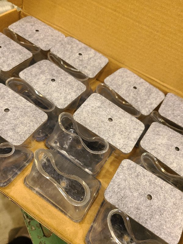 Photo 1 of 24 Pcs Chair Leg Floor Protectors Rectangle, Silicone Felt Furniture Leg Pads Caps Covers for Hardwood Floors (Fit Perimeter 6" to 8")