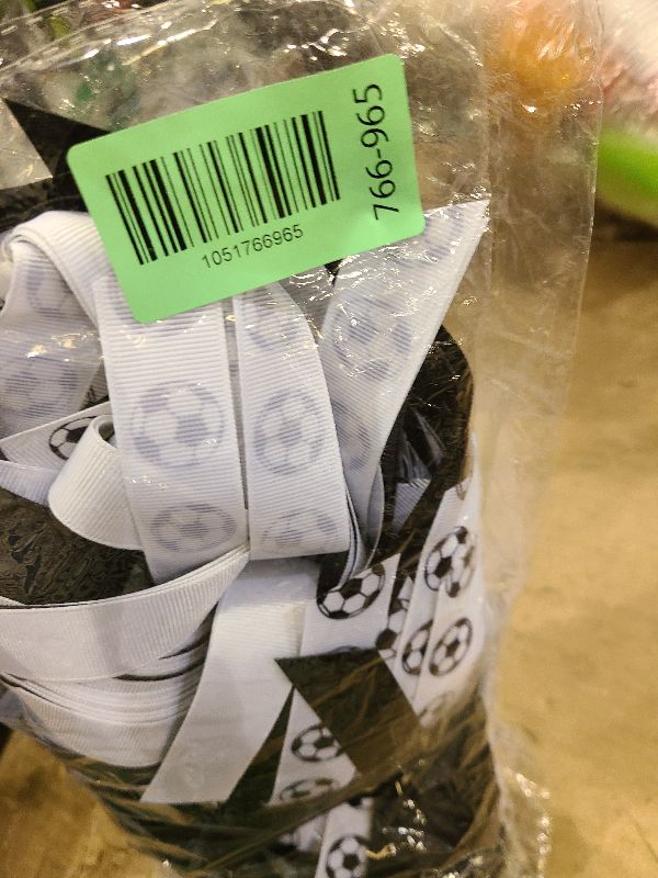 Photo 1 of 24 Pcs Soccer Hair Accessories for Girls, Holder Streamer Elastics, Soccer Hair Ties, Soccer Ribbon,Soccer Scrunchies for Girls Ponytail Holder Scrunchies Gifts (Black & White, 24 Count (Soccer))