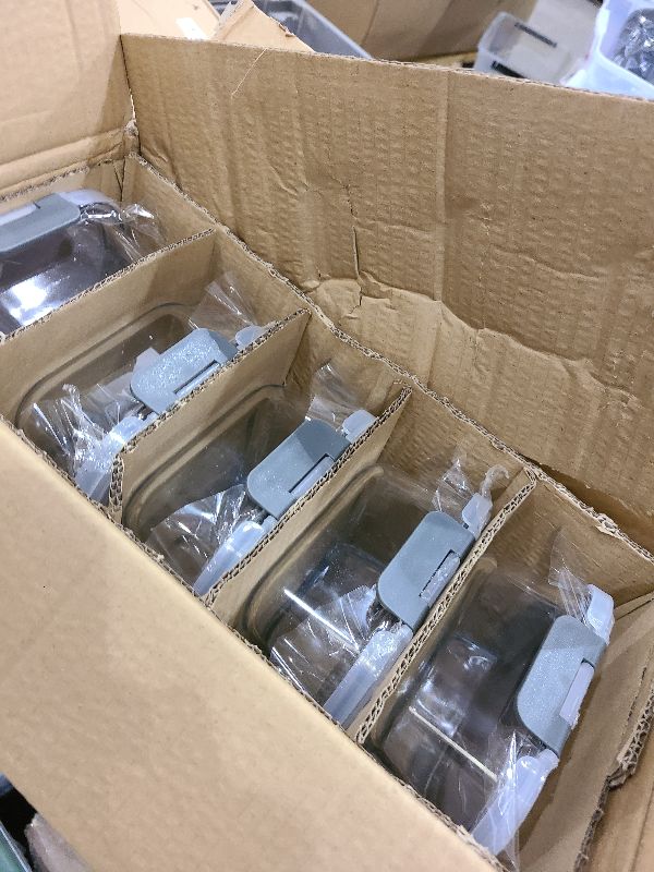 Photo 1 of [5-Pack,36 Oz]Glass Meal Prep Containers 2 Compartments Portion Control with Upgraded Snap Locking Lids Glass Food Storage Containers, Microwave, Oven, Freezer and Dishwasher (4.5 Cups)