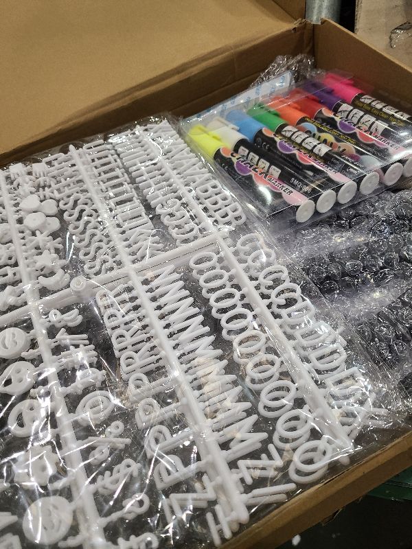 Photo 1 of 12" x 16" Double Sided Chalk Board with Stand, Felt Letter Board Sign Wooden Frame Chalkboard Easel Food Menu Message Word Announcement Board, Blackboard for Cafe Wedding Party Shop Restaurants