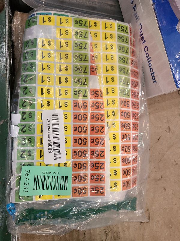 Photo 1 of 2250 Pcs Garage Sale Stickers, Yard Sale Price Stickers, Price Tag Labels Stickers for Yard Sale Supplies, Garage Sale Supplies, 1/2" X 3/4" Removable Pricing Labels