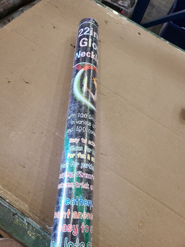 Photo 1 of 100Pcs Glow Sticks - 22 inch Glow In the Dark Sticks Party Supplies, Halloween Glow Party Pack for Kids with 9 Hours Duration, Halloween Party Favor Glow Necklace & Bracelet with 100Pcs Connectors