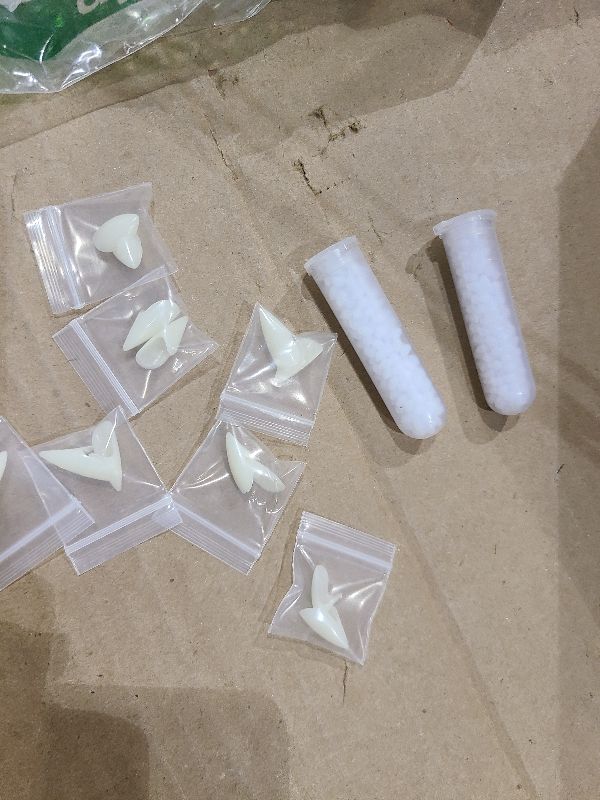 Photo 1 of 16 Pairs Vampire Teeth for Cosplay-4 Size Fake Fangs with 4 Tube Solid Adhesive for Halloween Props, Anime Party Dress Up Costume Masquerade Accessory Gift for Christmas Party