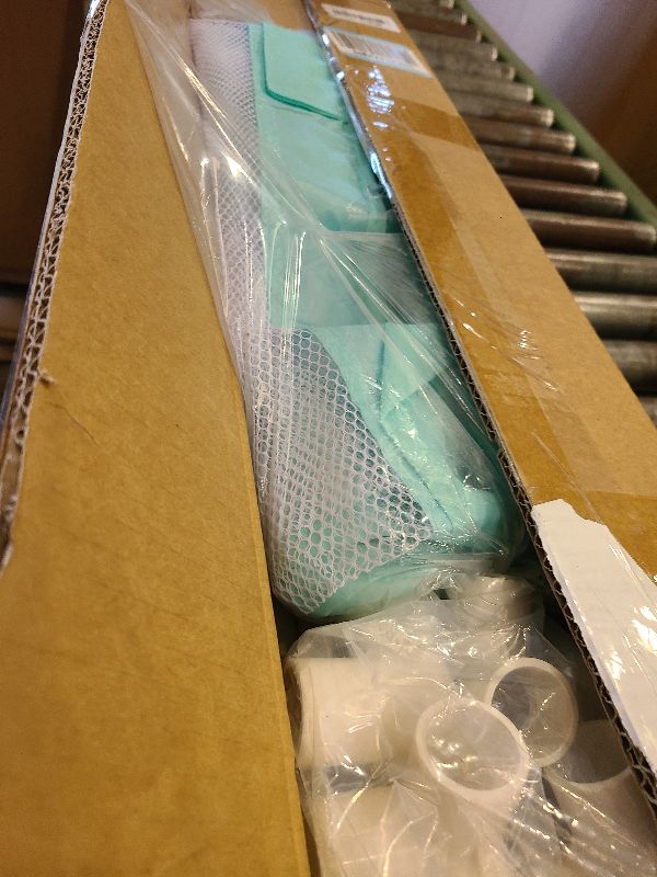 Photo 1 of 280 Gallon 69" Pool Storage Bin XXL Extra Large Swimming Pool Float Storage Bin, Pool Noodles Holder, Toys, Floats, Balls and Floats Equipment Mesh Rolling Bin for Garden Lawn, 69" Lx32 Wx35 H