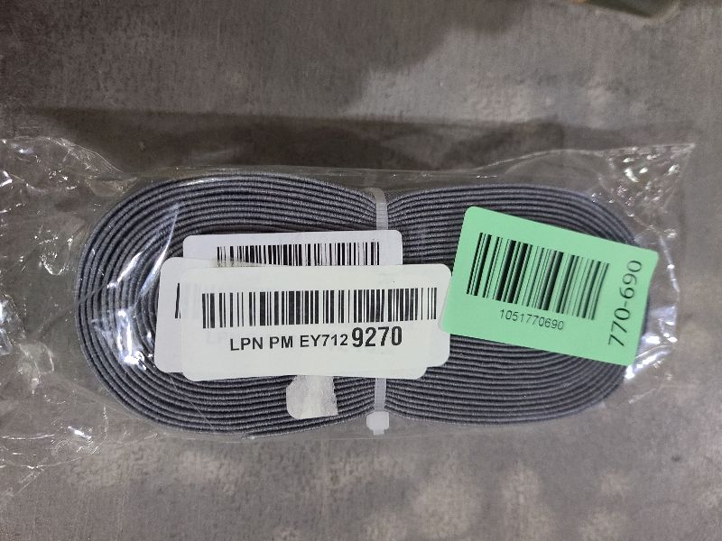 Photo 1 of 1.5 Inch Elastic Bands 6 Yards Double-Side Twill Woven Elastic Flat Heavy Stretch Elastic for Sewing Pants Waistband (Grey, 1.5 Inch, 223822)