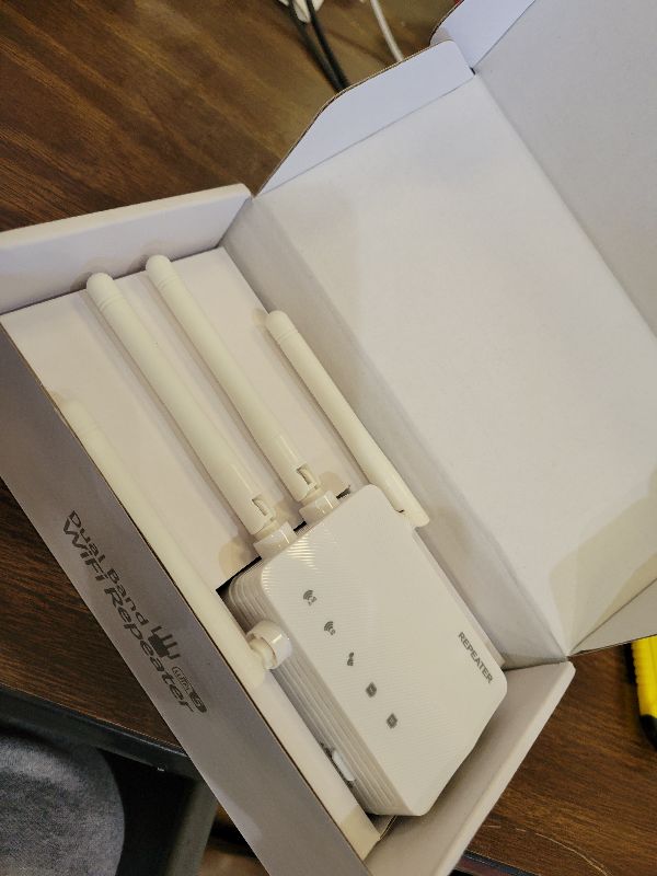 Photo 1 of 2025 WiFi Extender Signal Booster - AC1200Mbps 10X Faster Wifi 5 Dual-Band Booster, Covers 15,000 Sq.Ft Long Range, Supports 80+ Devices, Ethernet Port & EasyMesh, 1-Tap Setup, Works with All