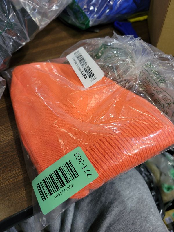 Photo 1 of 100% Waterproof, Windproof, Breathable - Beanie Hat Suitable for All Activities in All Weather Conditions Hat (Orang)