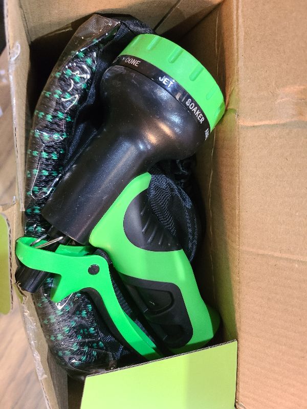 Photo 1 of 50 ft Expandable Garden Hose with 10 Spray Nozzle - 4 -Layer Latex Core - Heavy Duty Superior Strength 3750D - Expanding Water Hose - Extra Strong Brass Connectors/Storage Bag