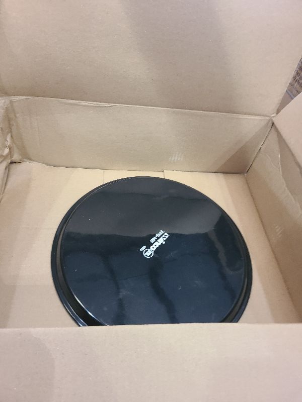 Photo 1 of 14" Round Black Plastic Non-Skid Serving Tray, Each