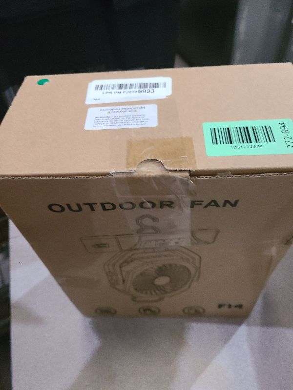 Photo 1 of 20000mAh Solar Camping Fan, Portable Rechargeable Battery & Solar Powered Fan with 7W Solar Panel, Remote Control, Auto Oscillating, LED Display, Light, Timer for Outdoor Camp, Beach, Travel Tent