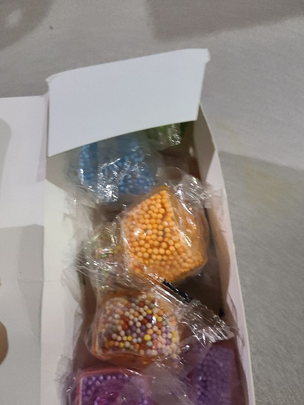 Photo 1 of 20 Pack Mini Stress Cube Filled with Foam Particles, Squishy Squeeze Stress Balls Stress Relief Toys Fidgets for Classroom for Adults Kids Children Teen