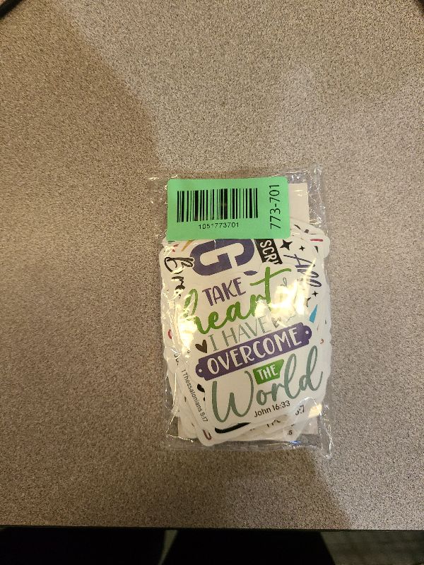 Photo 1 of 120 Pcs Inspirational Christian Stickers - Bible Verse Faith, Religious Jesus Motivational Stickers for Christmas, Easter Gifts