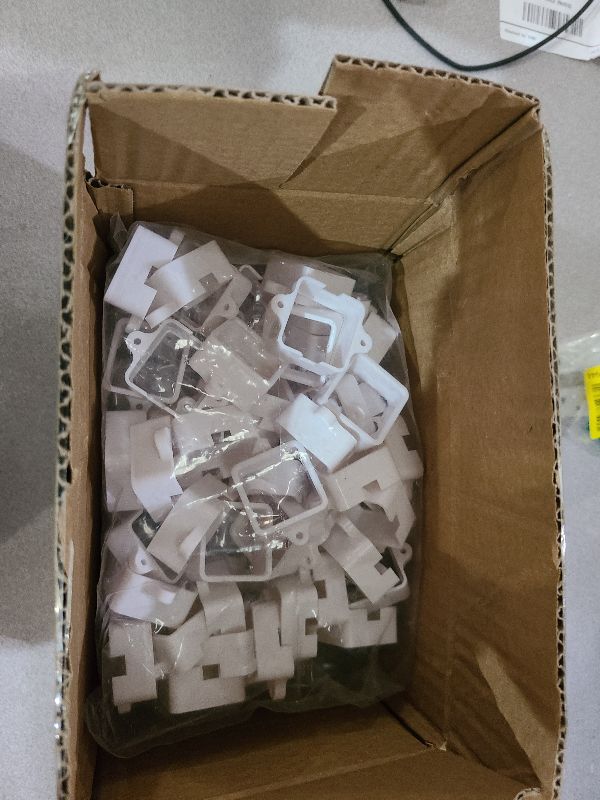 Photo 1 of 150 Pcs White Mounting Brackets, Light Clips W/Screws, Fits Govee RGBIC LED Permanent Outdoor LED Lights Non-Pro/Original H705, Elite Version H805, for Various Surfaces like Wood, Steel Siding etc