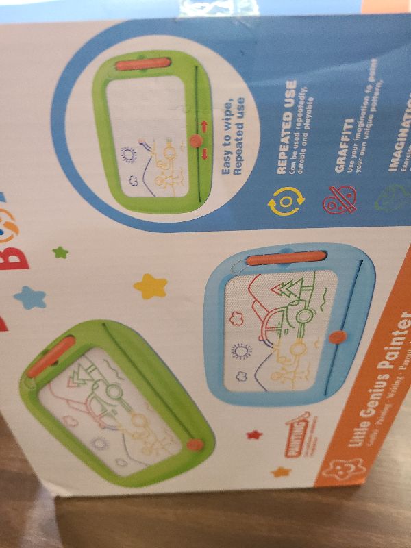 Photo 1 of 2 Pack Magnetic Drawing Board, Toddlers Toys Ages 1-2 & 2-3, Learning and Educational Writing Painting Doodle Pad for Toddlers for 1 2 3 Year Old, Ideal Christmas Birthday Gifts for Kids Boys Girls