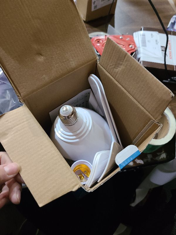 Photo 1 of Ealken Socket Fan Light Ceiling Fans with Lights and Remote, Dimmable LED 3 Colors 3000K-6500K, 1556 Lumens Light Bulb Screw in Ceiling Fan for Bedroom, Kitchen, Living Room, Closet