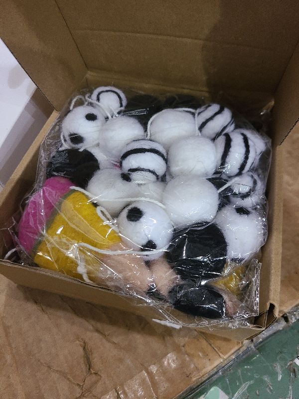 Photo 1 of 2 Pcs 13.2 ft Felt Pencil Banner for School Classroom 3D Pencil Garland Colorful Pompom Ball Hanging Banner Welcome Back Garland for Classroom First Day of School Decorations(Classic)