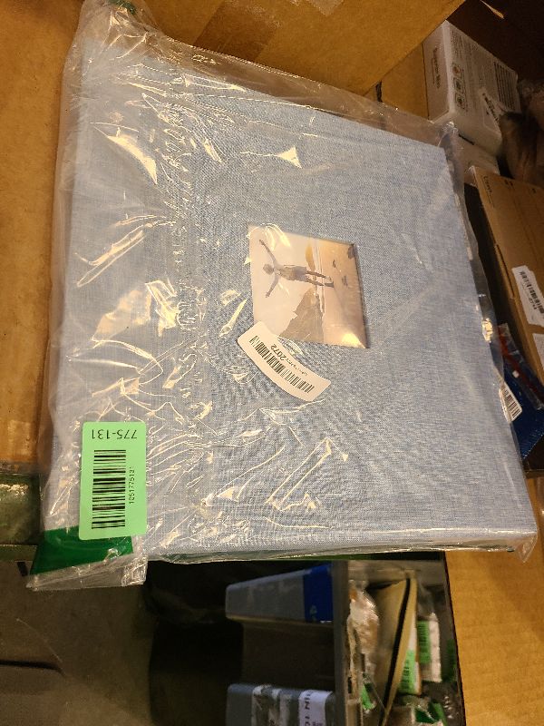 Photo 1 of 12x12 Fabric Scrapbook, Blue Fog