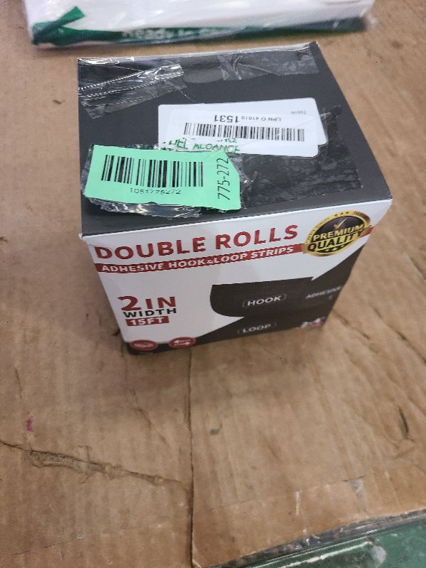 Photo 1 of 2 Inch x 15Ft Hook and Loop Strips with Adhesive, Double Sided Self Adhesive, Nylon Self Tape for Home Office School and Crafting