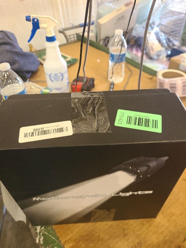 Photo 1 of [Strobe] Motorcycle Auxiliary LED Driving Light Kit White+Yellow, Square Amber LED Fog Light for ADV Adventure Touring Off-road Bike ATV UTV 2PCS (Wiring Harness+Heavy Duty Mount Brackets)