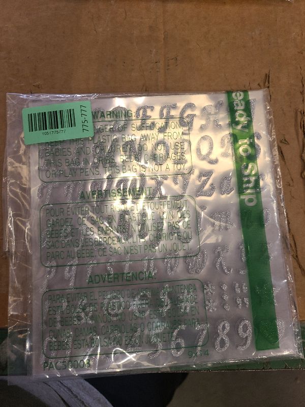 Photo 1 of 12 Sheets Glitter Letter Stickers,Self Adhesive Alphabet Number Stickers,letter and Number Stickers,Decals for Mailbox,DIY Crafts Art Making,Sign,Cars,Business,Address Number,Scrapbook, Grad Cap Decoration,Classroom Decor(Silver)