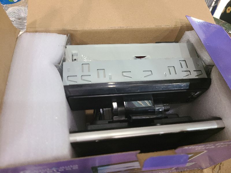 Photo 1 of 10.1 inch Single Din Car Stereo with Wireless Carplay 10 inch Touchscreen Radio Support AM FM Radio/YouTube Video/Car Play/Android Auto/Bluetooth/SWC + Backup Camera + Mic