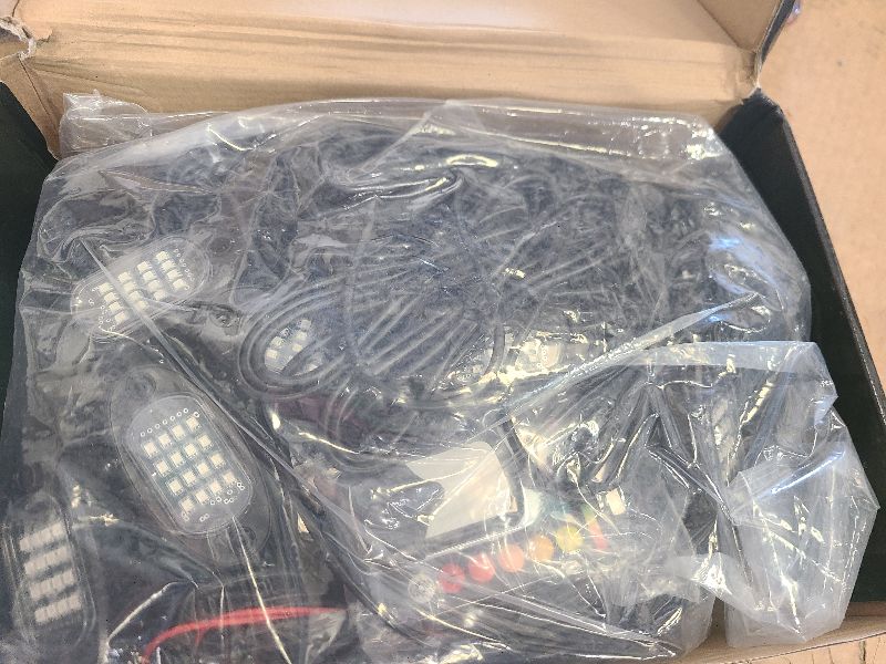 Photo 1 of 20 Pods Segmented RGB LED Rock Lights for Semi Trucks Offroad Pickup Trailer RV SUV Boat, 12V Waterproof Multicolor Neon Underglow Kit with APP/RF Control Red Brake Sync Music Vehicle Underbody Light