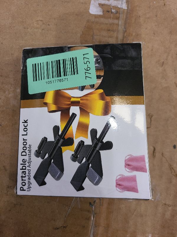 Photo 1 of 2 Pack Adjustable Portable Door Lock, Hotel Door Locks for Travelers Security, Prevent Unauthorized Entry, Door Stoppers Security for Travel Bedrooms Apartment Airbnb Dorm, with Silicone Caps