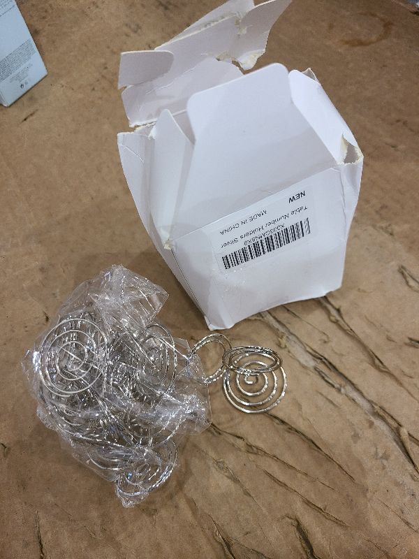 Photo 1 of 26Pcs Place Card Holder, Table Number Holders, Wire Picture Holder, Small Size Table Card Holders, Photo Holder for Centerpieces, Wedding Reception, Party, Birthday (Silver)
