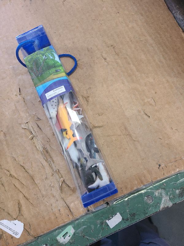 Photo 1 of 12 pcs Animal Sea Figures Ocean Toy for Kids: Sharks, Whales & Octopus-Sea Animal Toys Set,Gifts for Kids & Toddlers-Ages 3