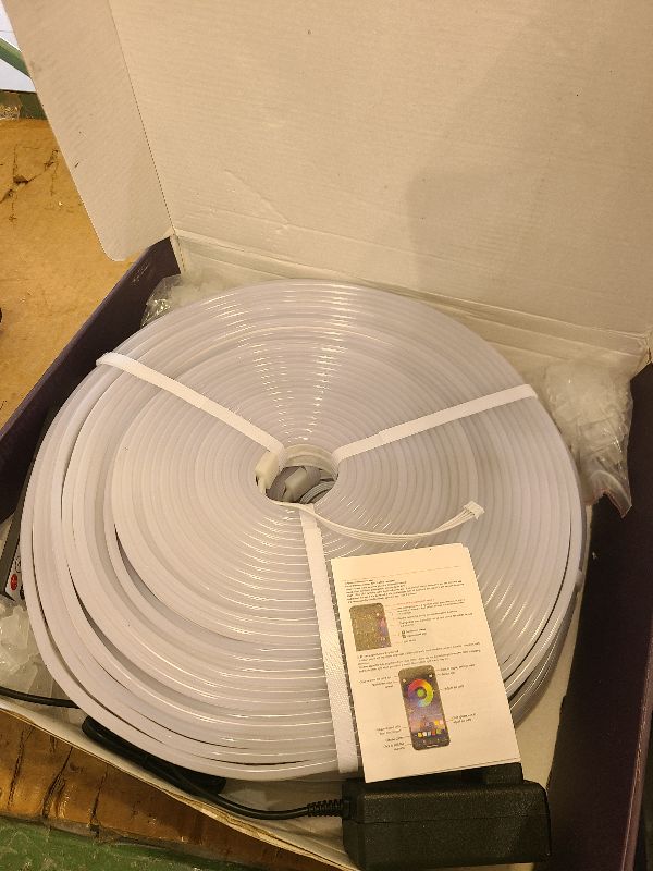 Photo 1 of 200Ft Neon Rope Lights,Flexible Led Rope Lights Control with App/Remote,Multiple Modes Rope Lights,IP65 Outdoor RGB Led Neon Lights Waterproof,Music Sync Gaming Led Neon Light Strip for Bedroom Decor