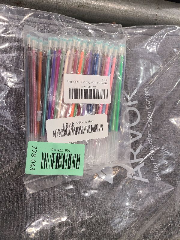 Photo 1 of 100 Pcs 0.7m Coloring Gel Pens Refills - Metallic, Glitter, Neon, Pastel - Fine Point - Rollerball Gel Pens Gel Ink Rollerball Pens