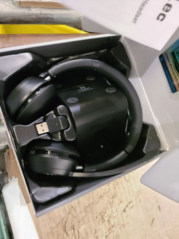 Photo 1 of (Upgraded Version) Wireless Headset, Bluetooth Headset with Noise Cancelling Microphone, Best Headphones with Mic Mute & USB Dongle for PC/Computer/Laptop/Cell Phones/Remote Work/Call Center