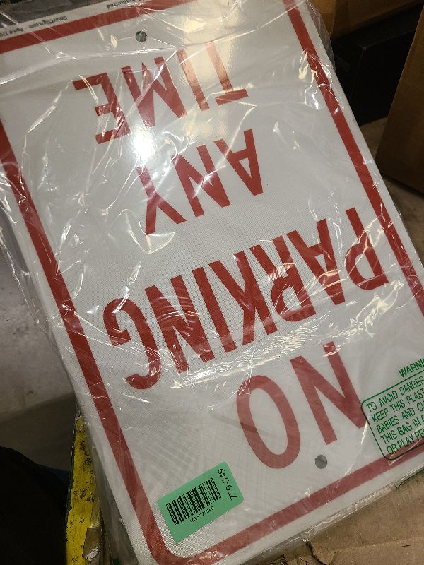 Photo 1 of "No Parking Any Time" Sign By SmartSign | 12" x 18" 3M Engineer Grade Reflective Aluminum