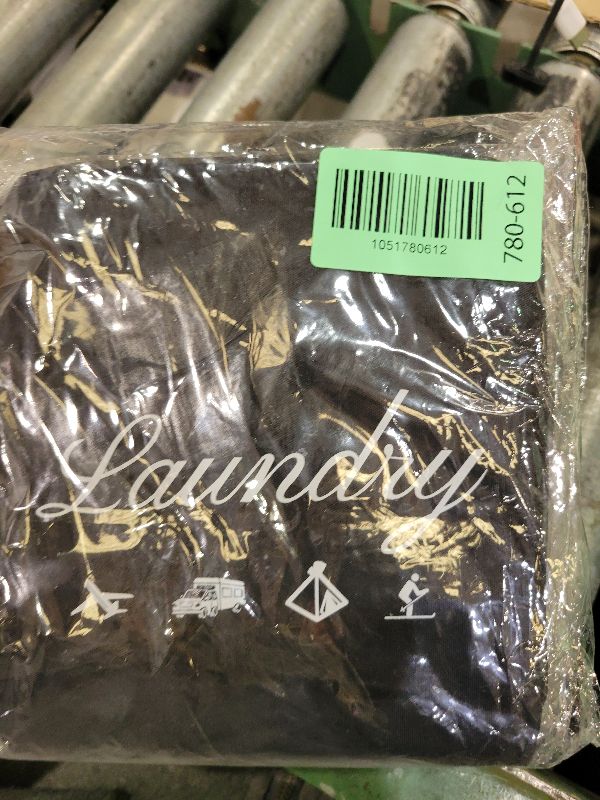 Photo 1 of 2 Pcs Travel Laundry Bag, JHX Dirty Clothes Bag ?Upgraded? with Handles and Aluminum Carabiner, Collapsible Laundry Bag for Travel, Camp, Fitness, and Students?Black? 24"L x 21"W