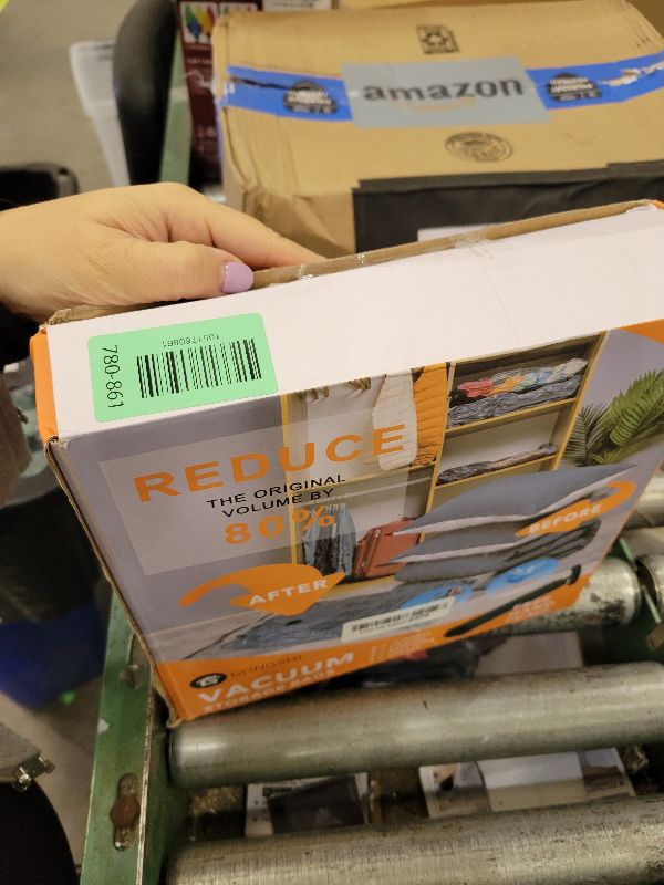 Photo 1 of 12 Pack Vacuum Storage Bags (3 Jumbo, 3 Large, 3 Medium, 3 Small),Plastic Packaging Bags,Space Saver Sealer Compression Bags with Travel Hand Pump for Blankets, Comforters, Pillows, Clothes Storage