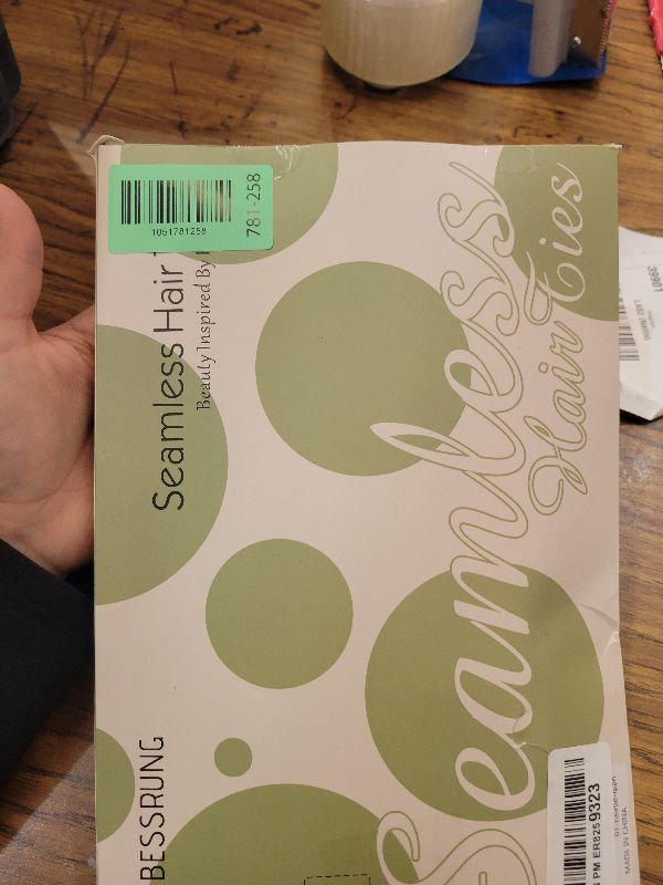 Photo 1 of 100 Pcs Thick Seamless Hair Ties, Ponytail Holders Hair Accessories No Damage for Thick Hair Christmas Gift(Light Brown Colors)