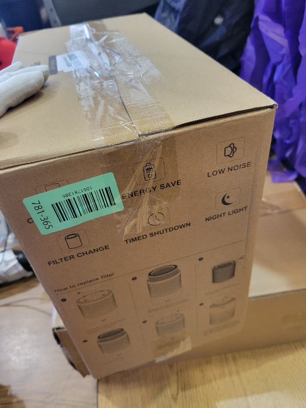 Photo 1 of 2 Pack Air Purifiers for Home Bedroom H13 True HEPA Air Filter Cleaner, Odor Eliminator, Remove Smoke Dust Pollen Pet Dander, Night Light For Home Living Room Dorm, Quiet 24dB Filtration System