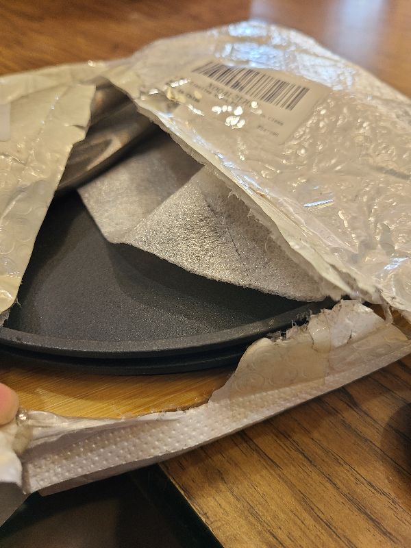 Photo 1 of 2 Set Sizzling Steak Plates, Iron Steak Plate with Wooden Tray and Heatproof Clip, Round Fajita Plate for Grilling and Teppanyaki, Easy to Clean